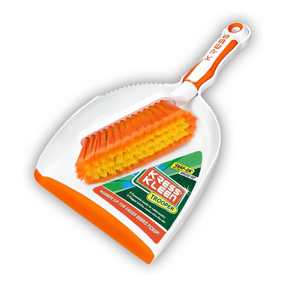 KRESS KLEEN TROOPER Snap-On Dust Pan Set Pack of 2