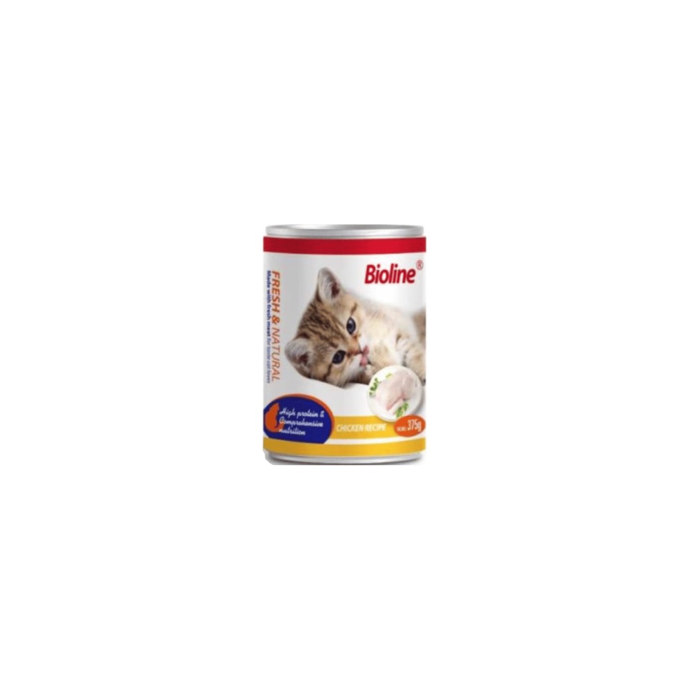 BIOLINE Canned Cat Food Chicken 375g Piece