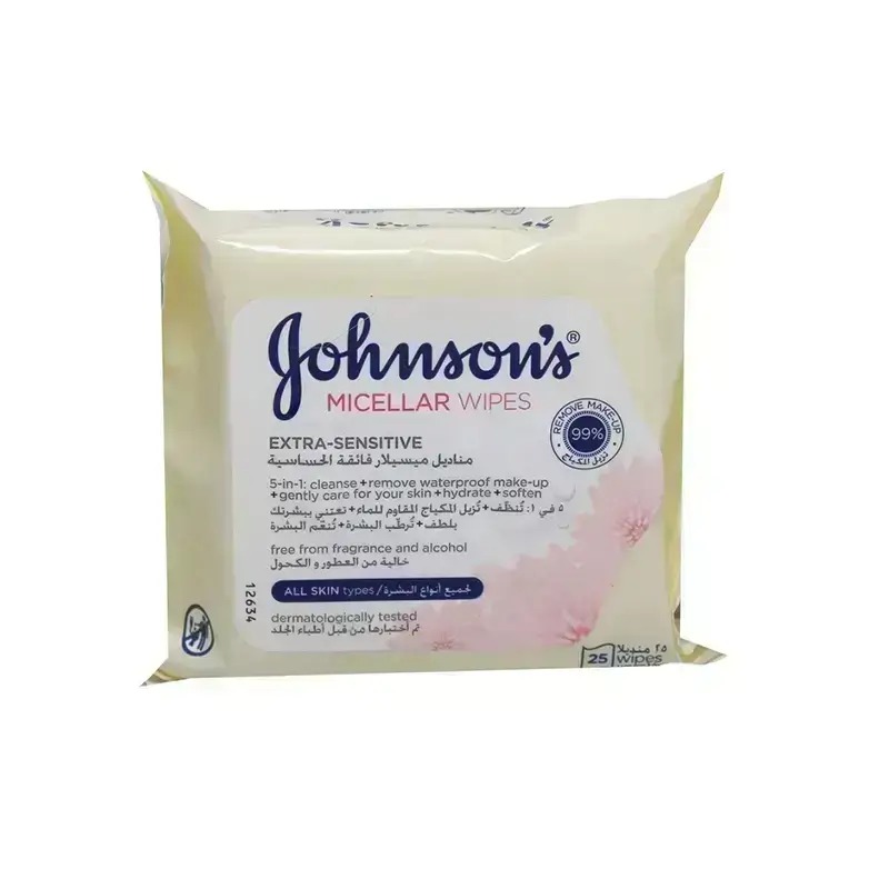 JOHNSON'S Micellar Wipes for All and Sensitive Skin 25 Outer
