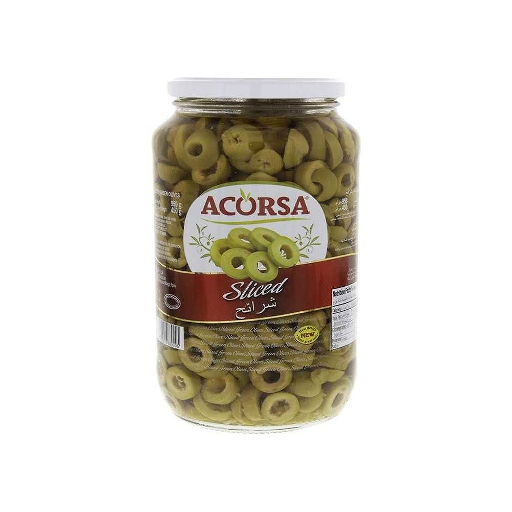 Acorsa Sliced Green Olives 450g