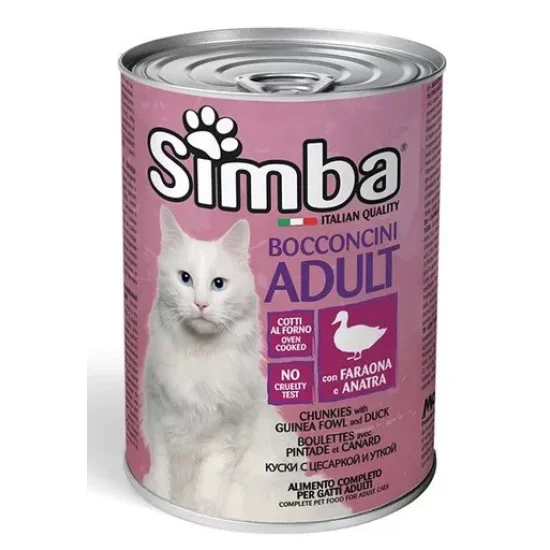 SIMBA Cat Food Chunkies Fowl & Duck 415GR Carton Pack of 24