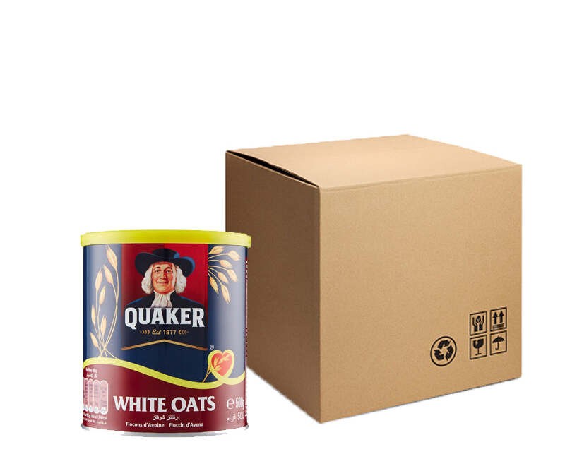 Quaker White Oats Tin 500GR Carton Pack of 24