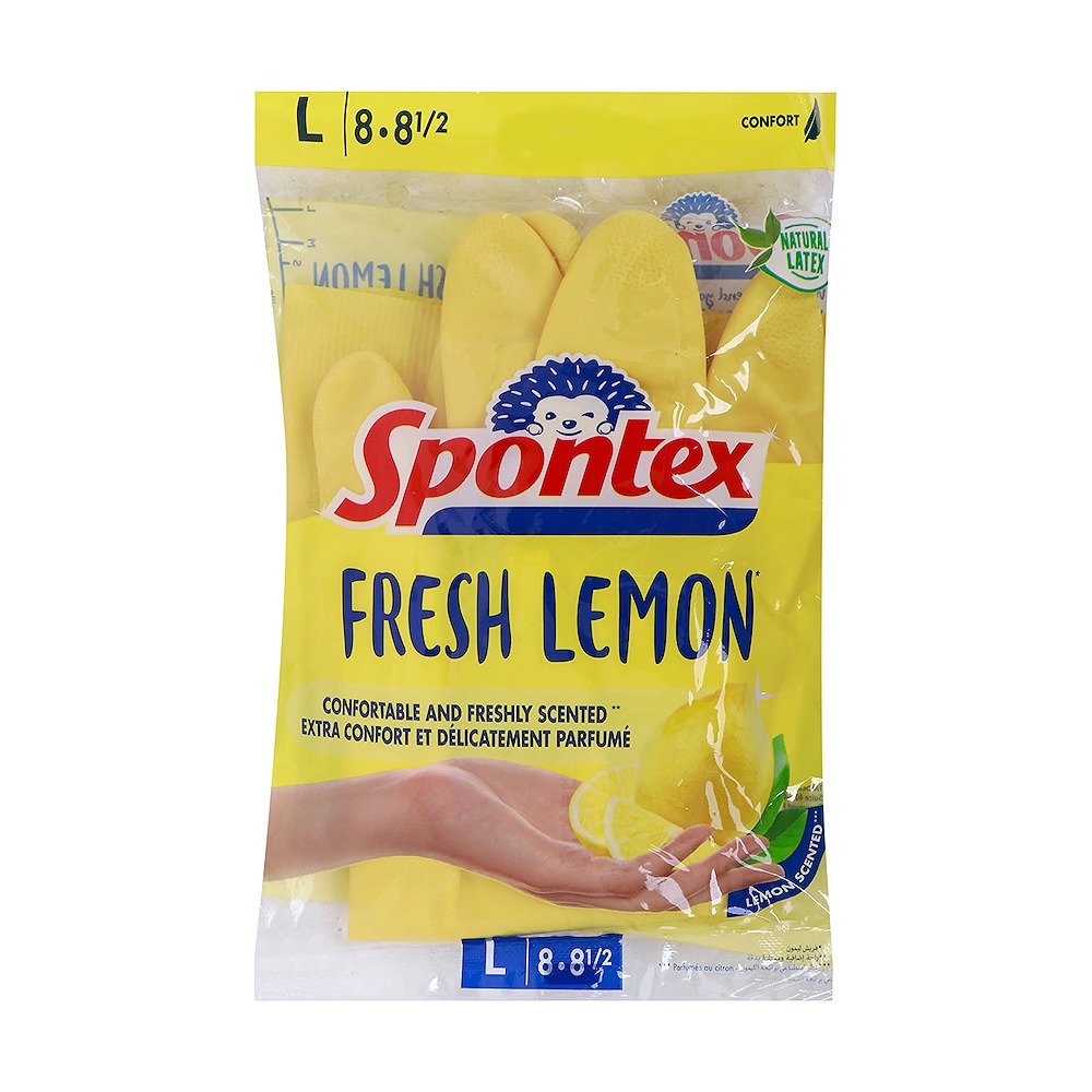 Spontex Gloves Fresh Lemon Large Piece