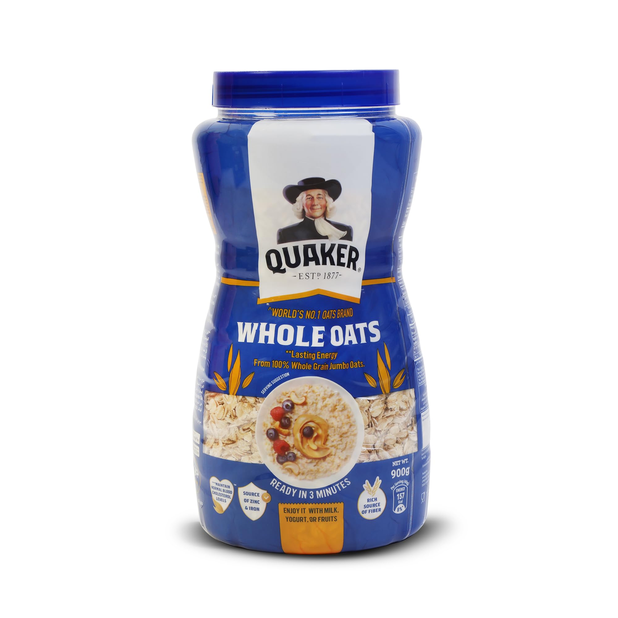 Quaker Whole Oats Jar 900G Carton Pack of 12