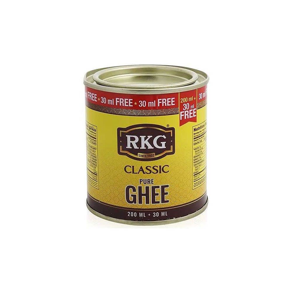 RKG Pure Cow Ghee 200ml - Premium Clarified Butter for Cooking, Traditional Cuisine & Nutrition