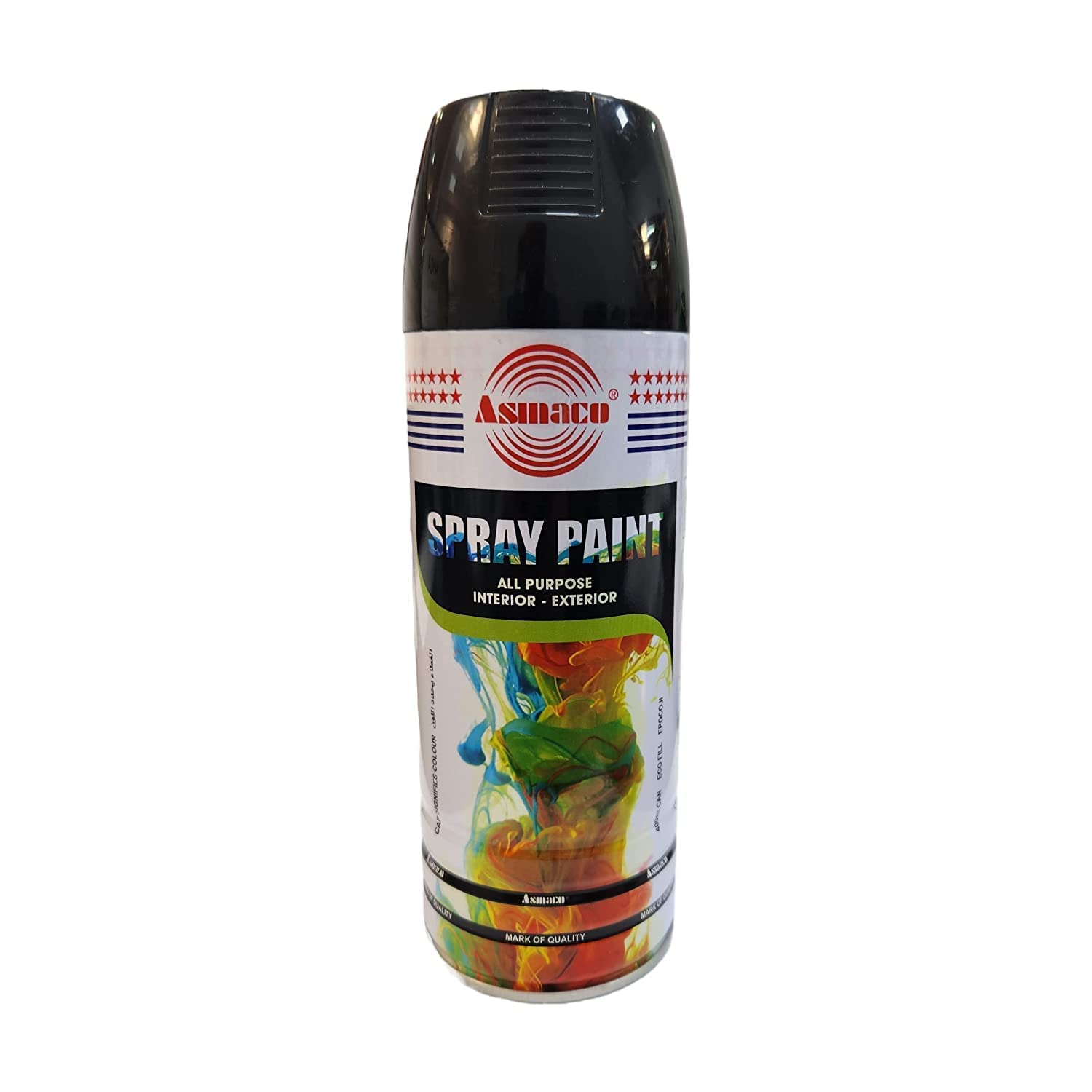 ASMACO/SCOT Spray Paint Black 400ML Carton Pack of 12