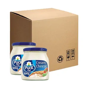 Puck Glass Cheese Twin Pack 3 x (2 x 500g) Carton - Premium Creamy Processed Cheese Blocks for Retail & Food Service