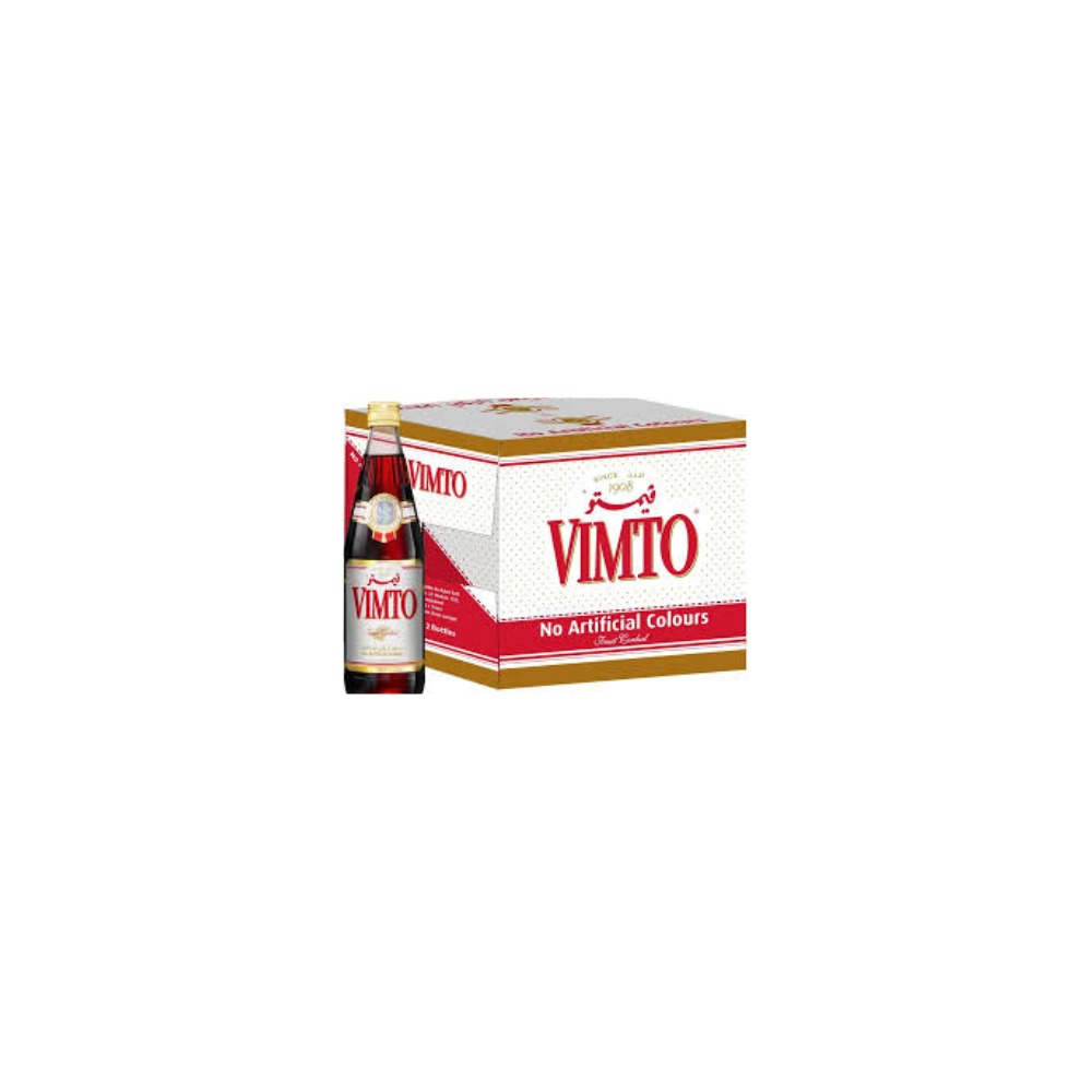 Vimto Fruit Cordial 650ml x 12 - Premium Mixed Fruit Concentrate Syrup for Refreshing Beverages