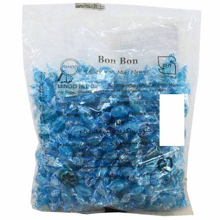 MINOO Bon Bon Blue Candy 400g Packet Pack of 3
