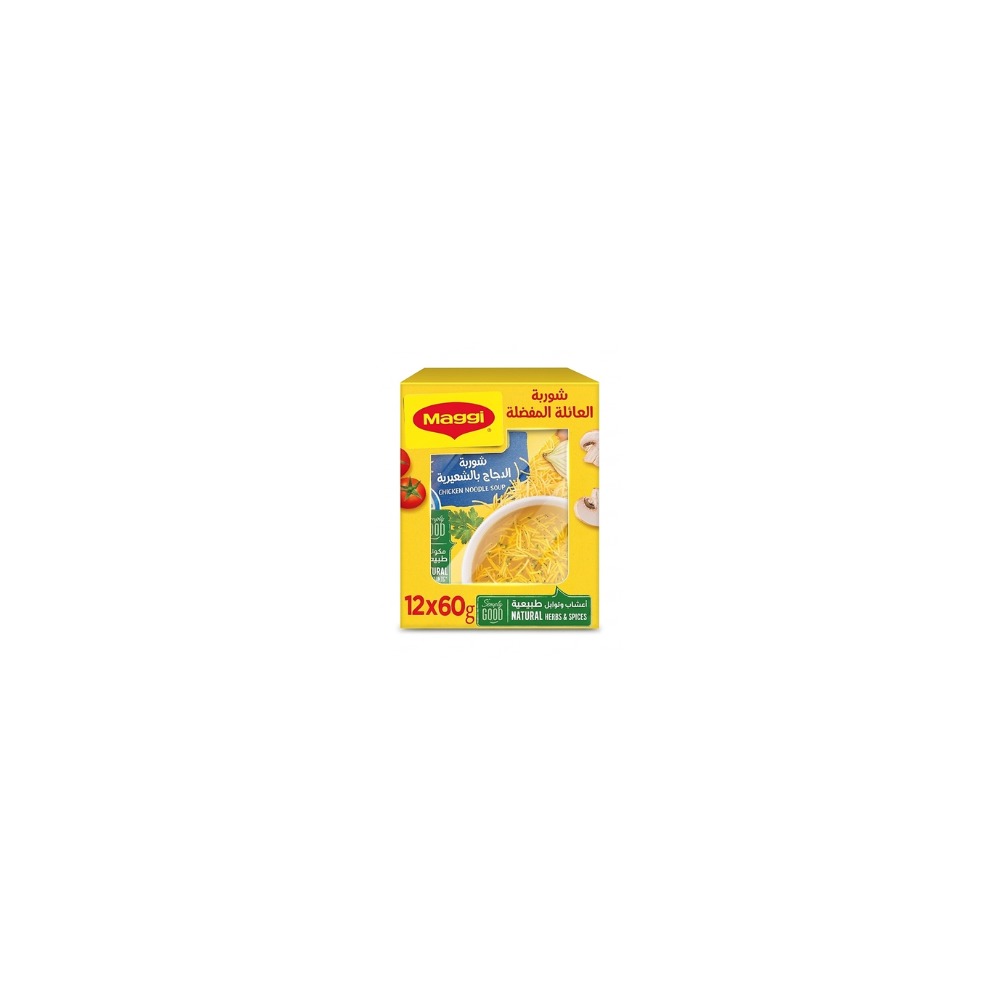 MAGGI Chicken Noodle Soup Instant Pack 12PCS Convenient Ready-to-Cook Soup for Quick Meals & Food Service Use