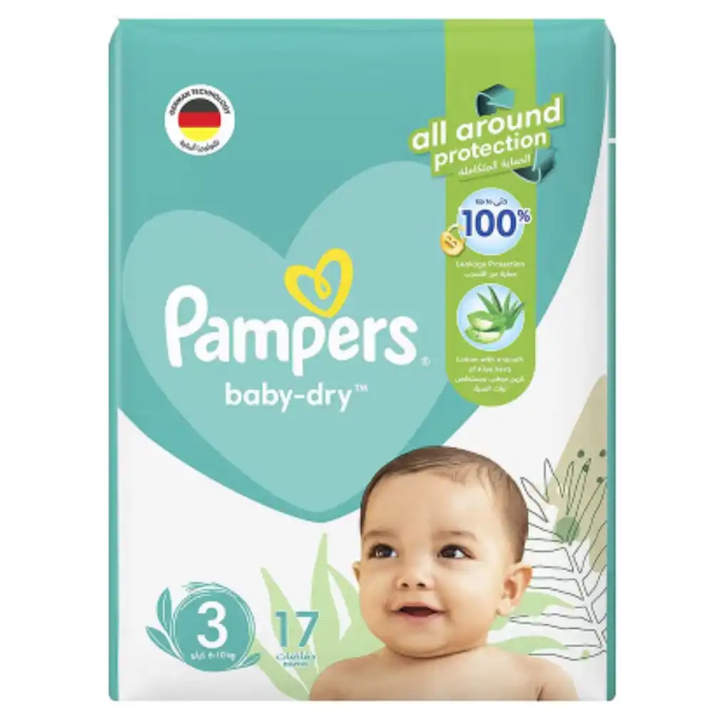Pampers Baby Diapers No.3 Medium 17 Pieces Carton Pack of 6