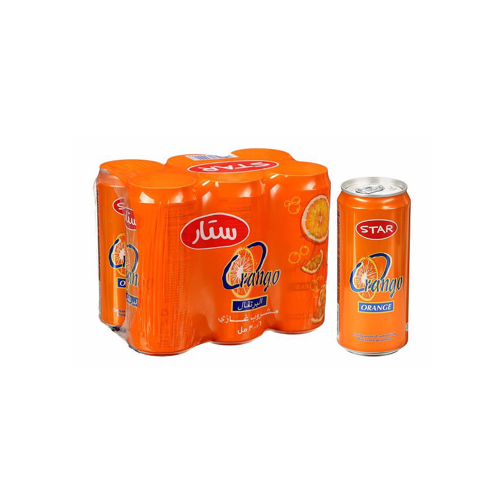 Star Orange Carbonated Soft Drink 300ml Pack of 6 | Delicious Soft Drink
