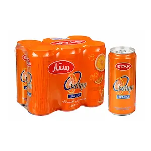 Star Orange Carbonated Soft Drink 300ml Pack of 6 | Delicious Soft Drink