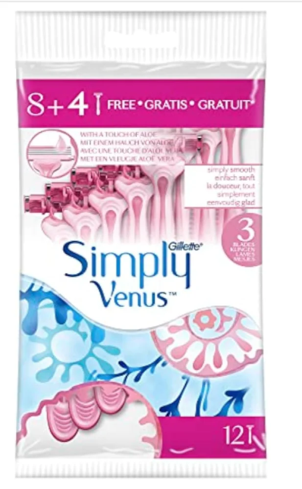 Gillette Simply Venus 3 Razors Pink Carton Pack of 20