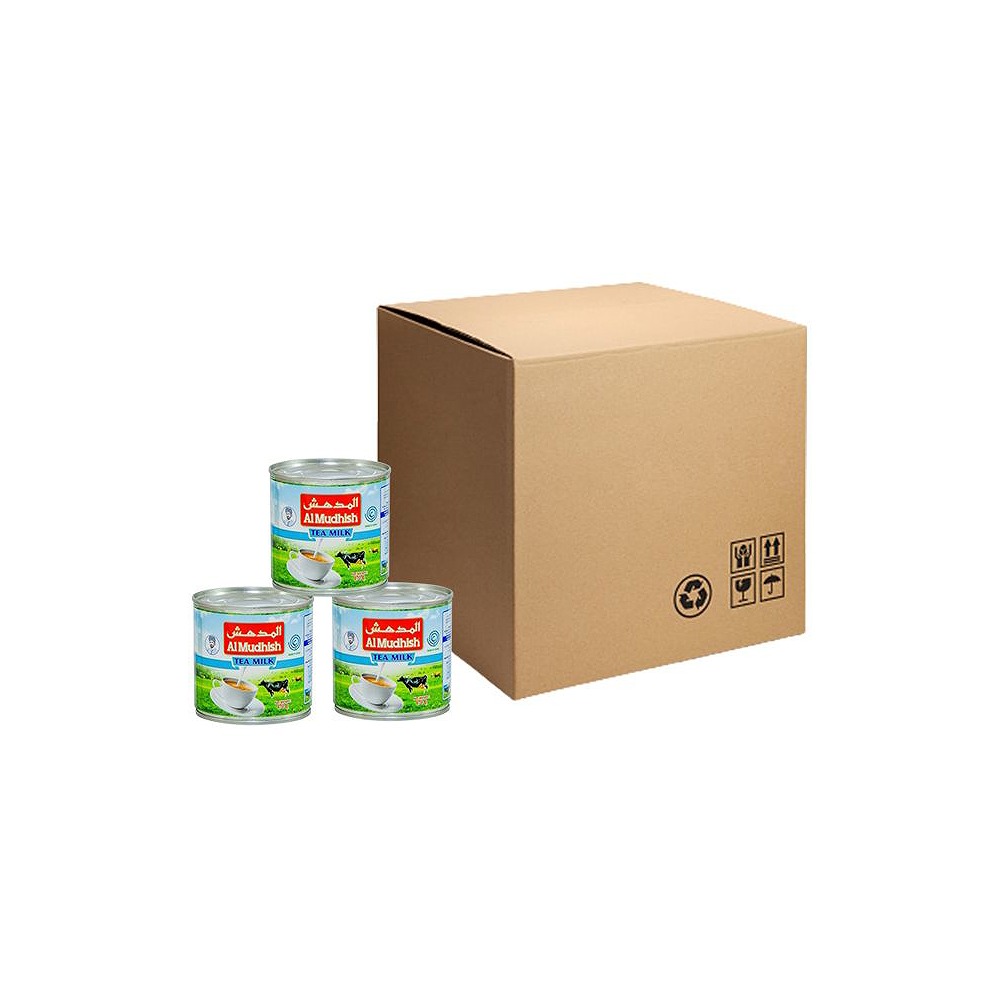 AL MUDHISH Evaporated Milk Liquid 170g x 48 Carton - Premium Full Cream Dairy Milk for Food Service, Retail & Bakery Use