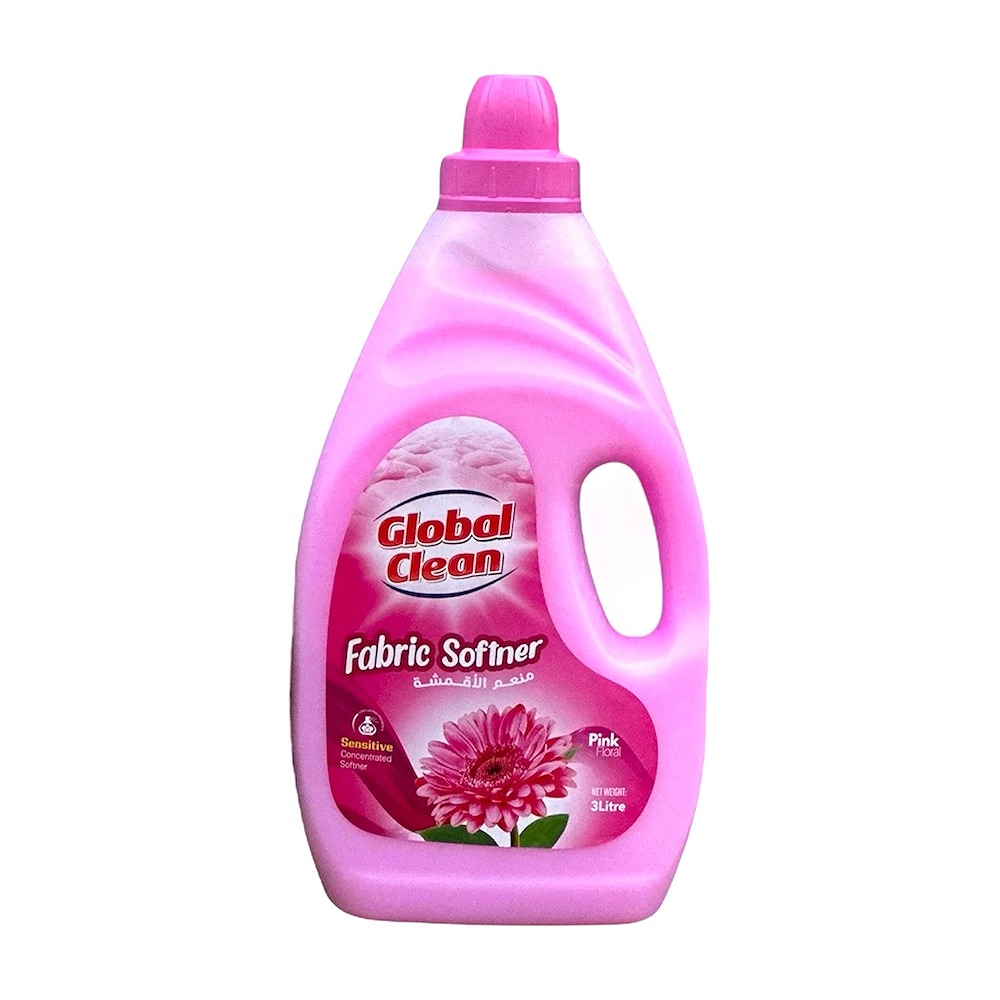 GLOBAL CLEAN Fabric Softener Baby Soft Pink 2 Liter Pack of 4