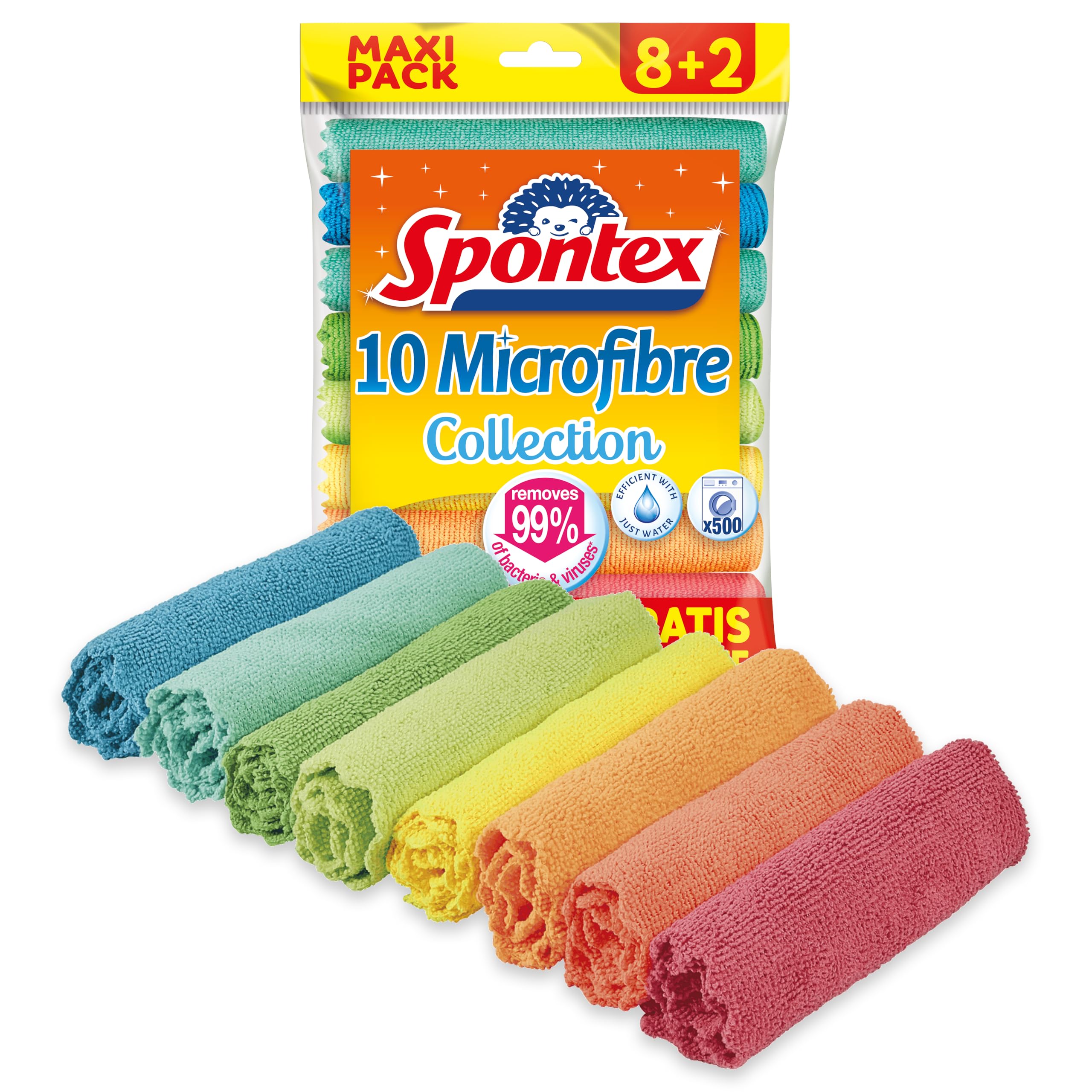 SPONTEX Microfibre Cloths 8 Piece Multipack Piece