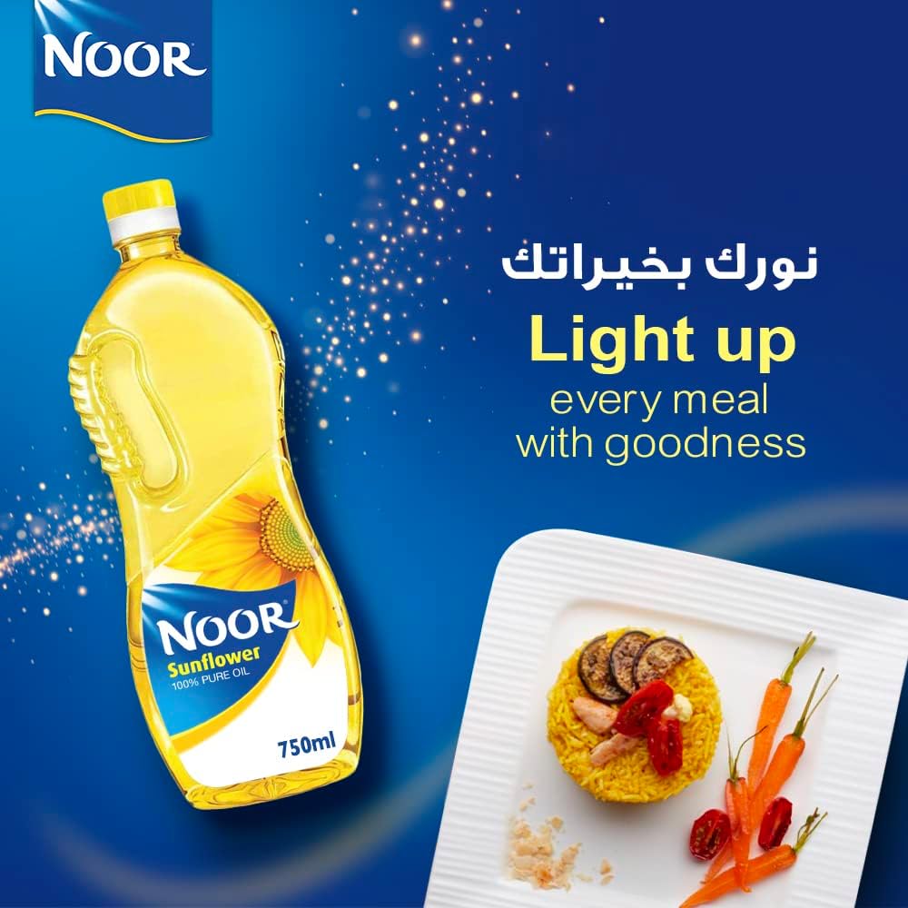 Noor Sunflower Oil 3.75L Value Pack | Everyday Cooking Oil | Dubai UAE