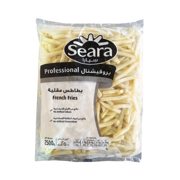 SEARA Frozen French Fries 9mm Cut 2.5kg Carton of 4 Packs