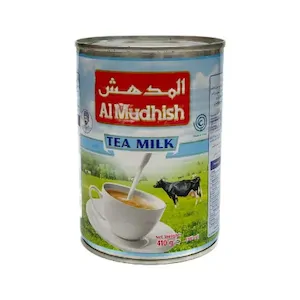 AL MUDHISH Evaporated Milk Liquid 410g - Creamy Full-Fat Dairy Milk for Cooking, Baking & Beverage Preparation
