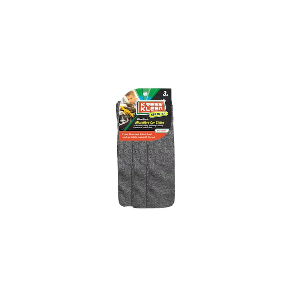 Kress Kleen Sprinter Microfibre Car Cloths 3 Pack of 2s