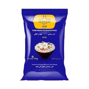 Hatim Pure Indian 1121 Basmati Rice XXXL 39kg – Bulk Sack
