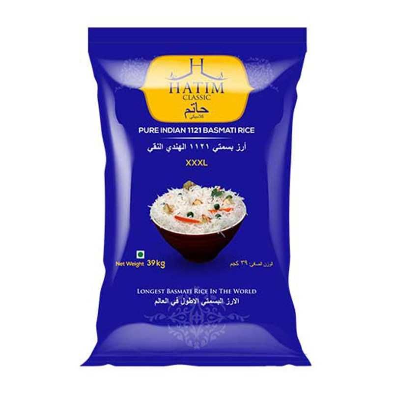 Hatim Pure Indian 1121 Basmati Rice XXXL 39kg – Bulk Sack