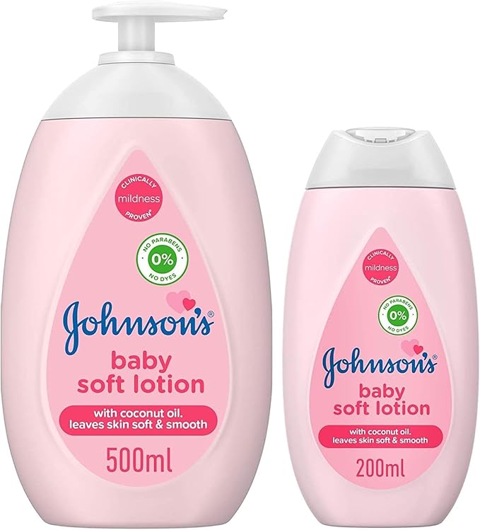 JOHNSONS Baby Soft Lotion 500ml with 200ml Free Outer