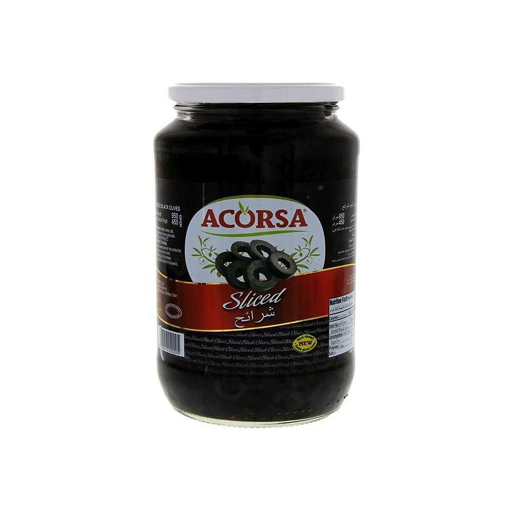 Acorsa Sliced Black Olives 450g