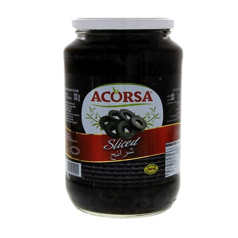 Acorsa Sliced Black Olives 450g