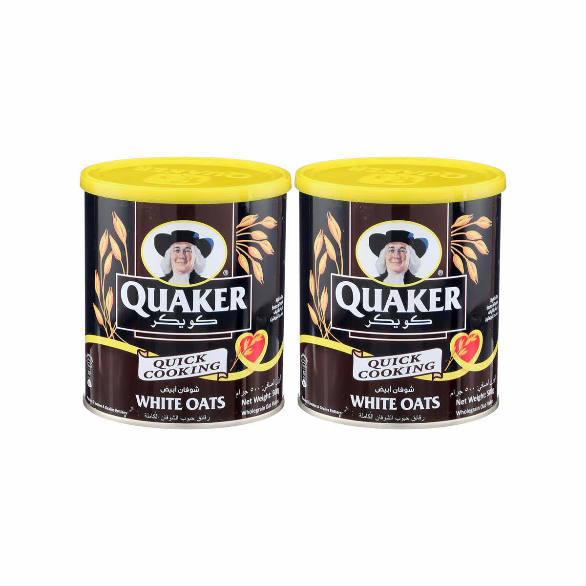 QUAKER White Oats 500g Tin Outer