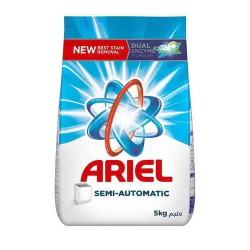 Ariel Semi-Automatic Powder Laundry Detergent, Original Scent, 5Kg