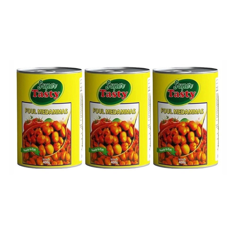 Super Tasty Foul Medammas 3x400g | Ready-to-Eat Fava Beans | Best Price Dubai UAE