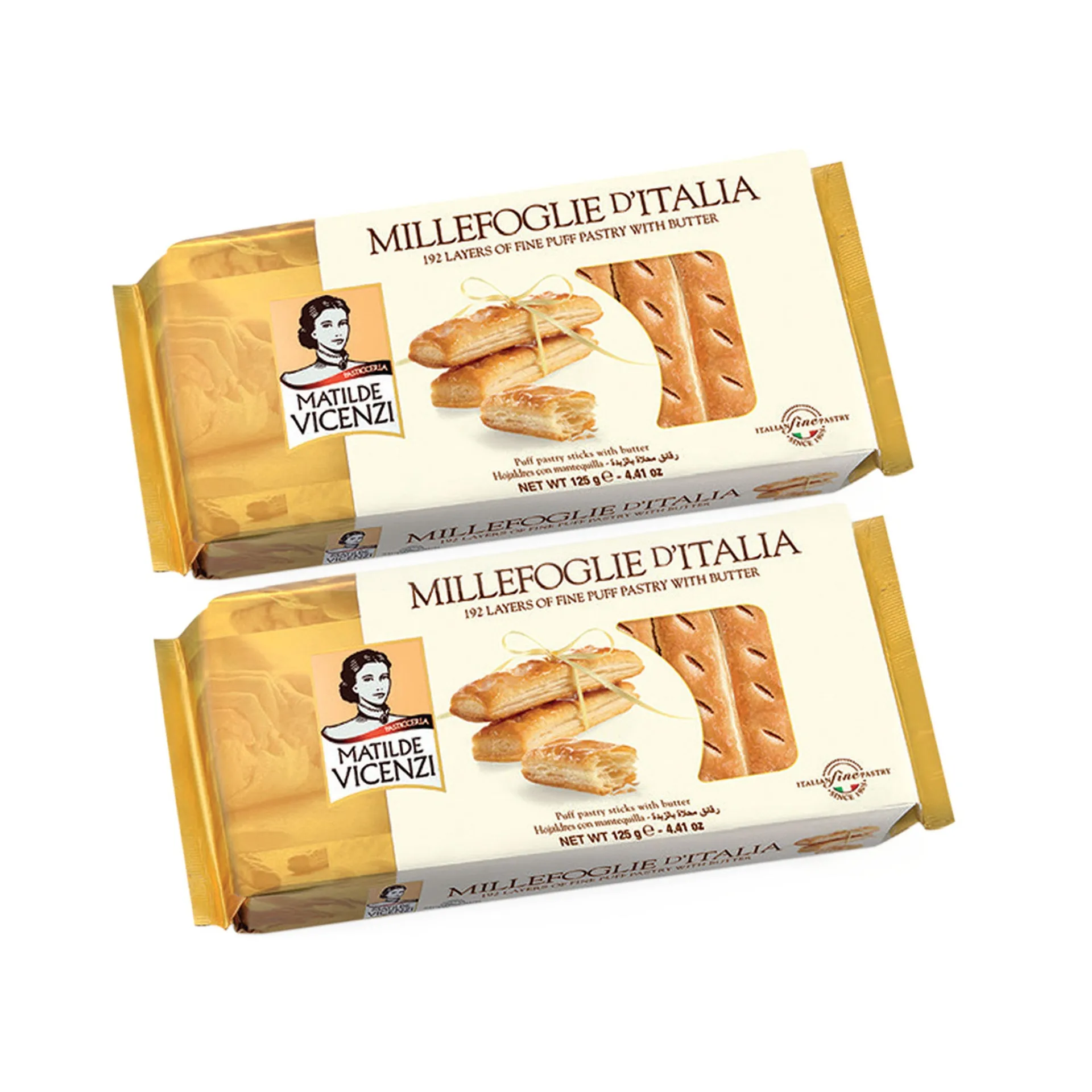 MATILDE VICENZI Millefoglie Puff Pastry Value Pack 2x125g Carton Pack of 8