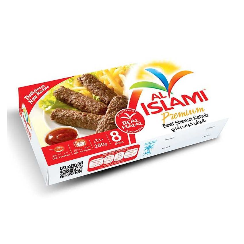 AL ISLAMI Beef Sheesh Kebab 280GM 12 Pieces Carton