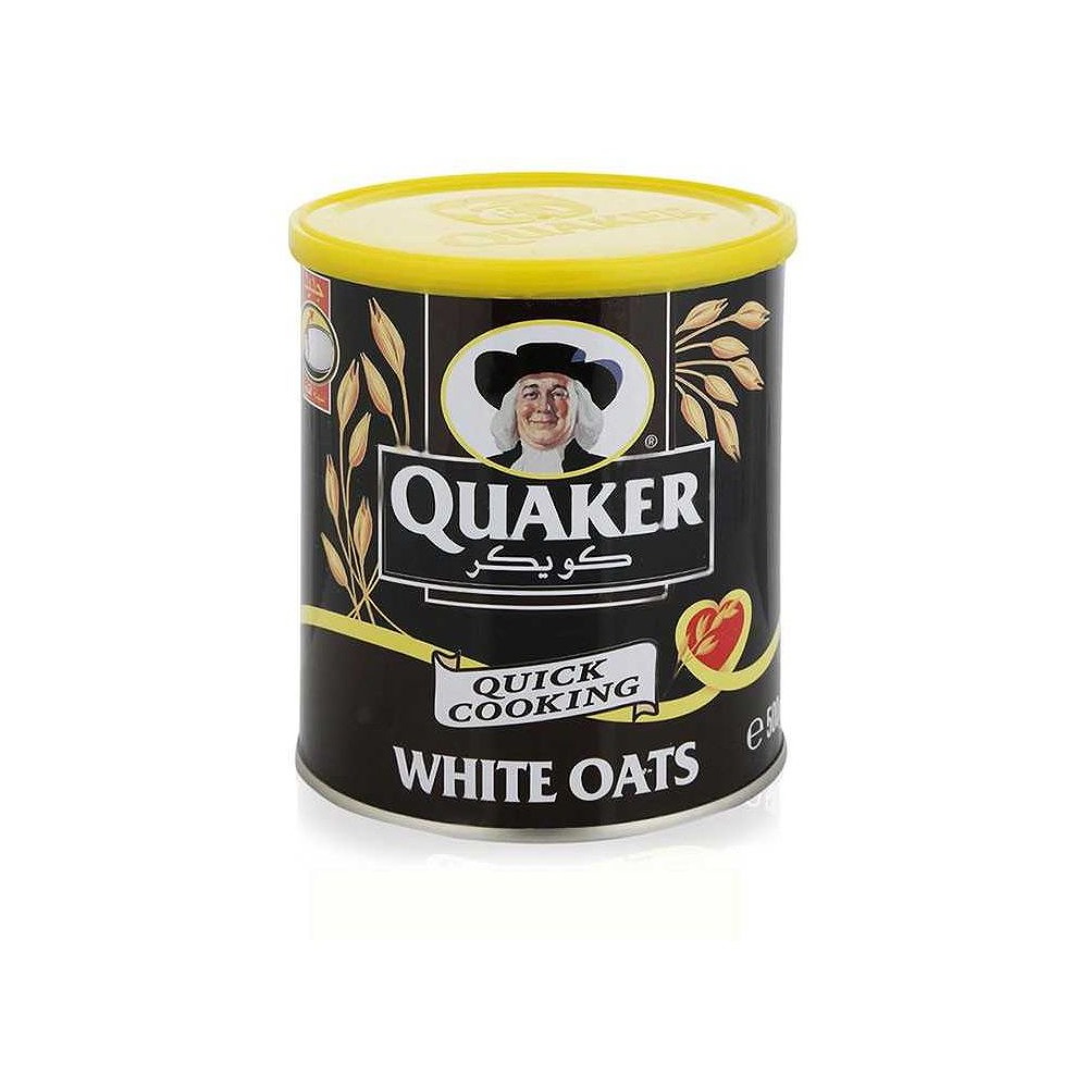 Quaker White Oats Tin 500g - Premium Whole Grain Rolled Oats for Healthy Breakfast & Cooking