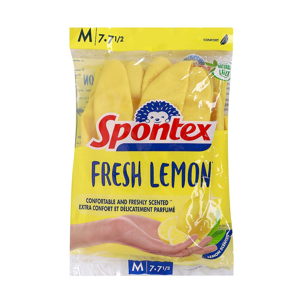 SPONTEX Fresh Lemon Medium Gloves Piece