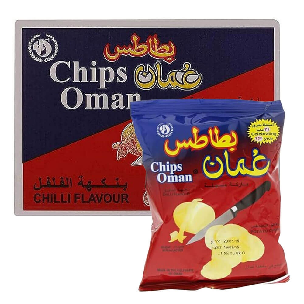 Mazoon Chips Chilly 15GR Carton Pack of 50