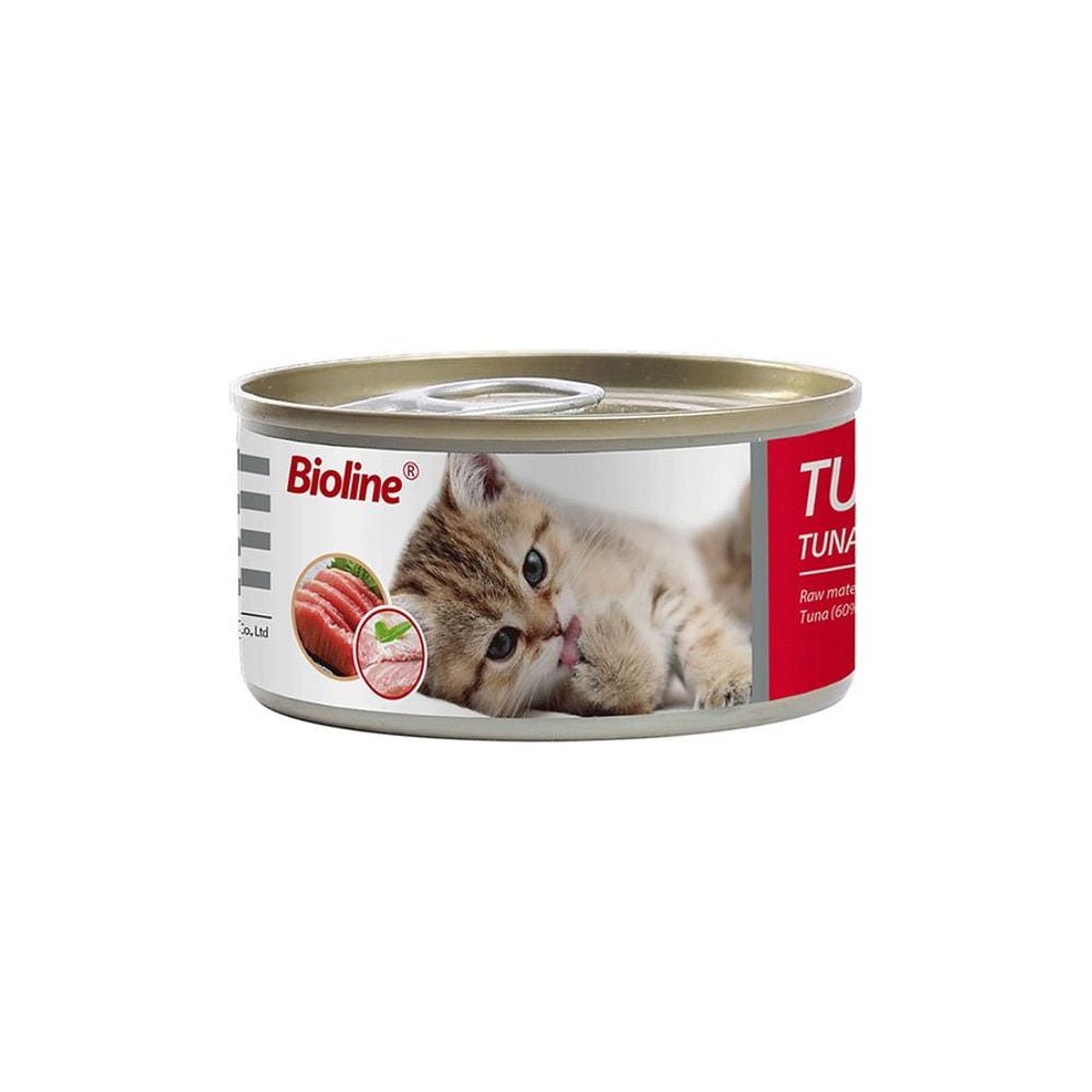 BIOLINE Cat Food Tuna and Beef Can 85g Piece