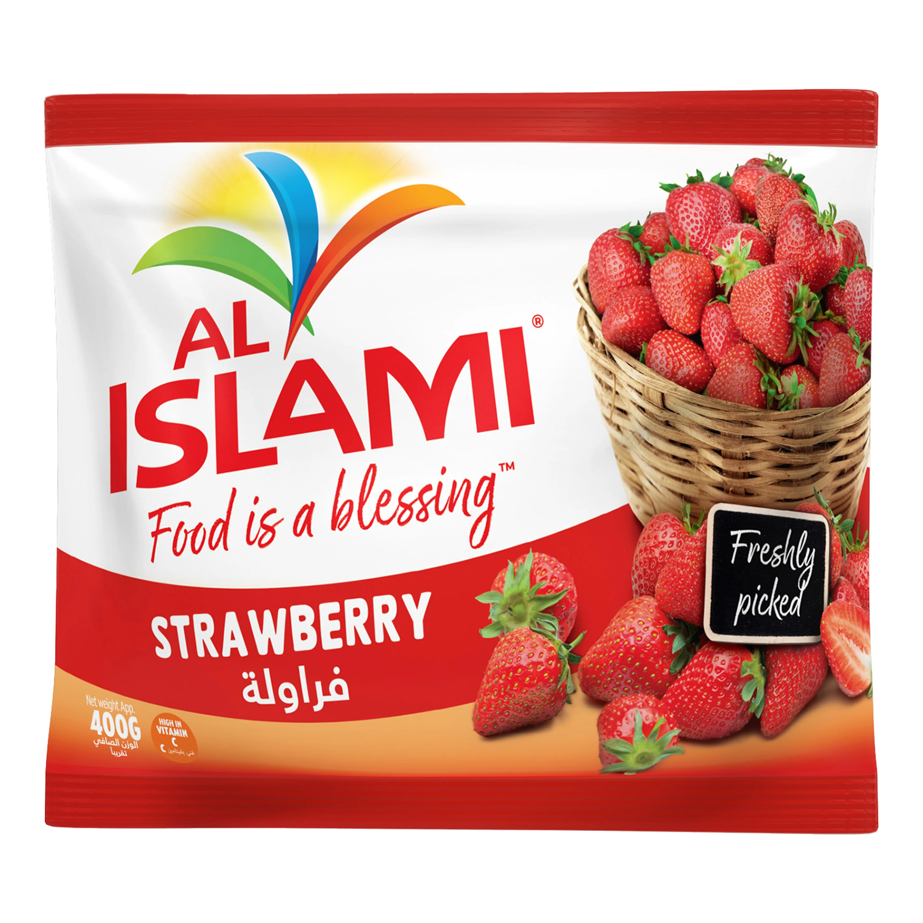 Al Islami Strawberry Frozen Strawberry 400g Carton of 20