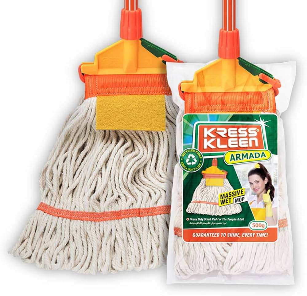 KRESS KLEEN ARMADA Wet Cotton Mop Pack of 4