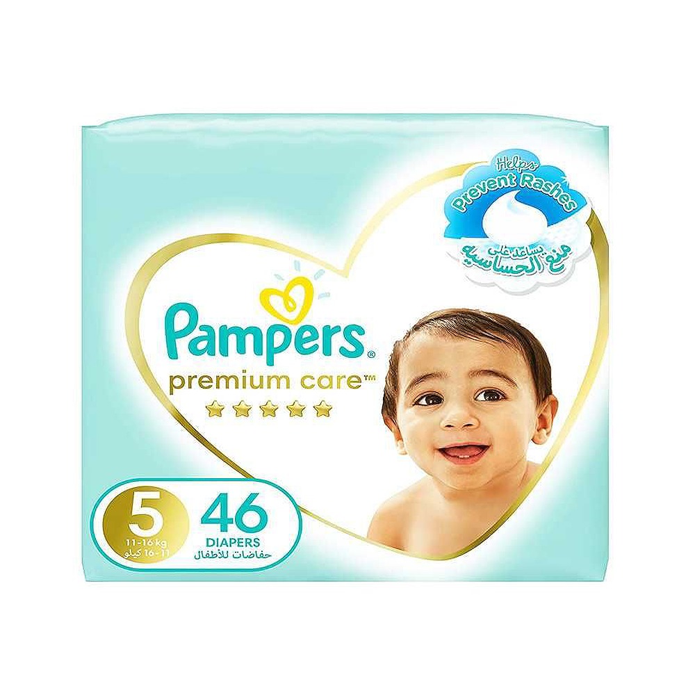 Pampers Premium Care Diapers Size 5, 11-16kg - 46pcs