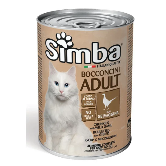 SIMBA Cat Food Chunkies Wild Game 415GR Carton Pack of 24