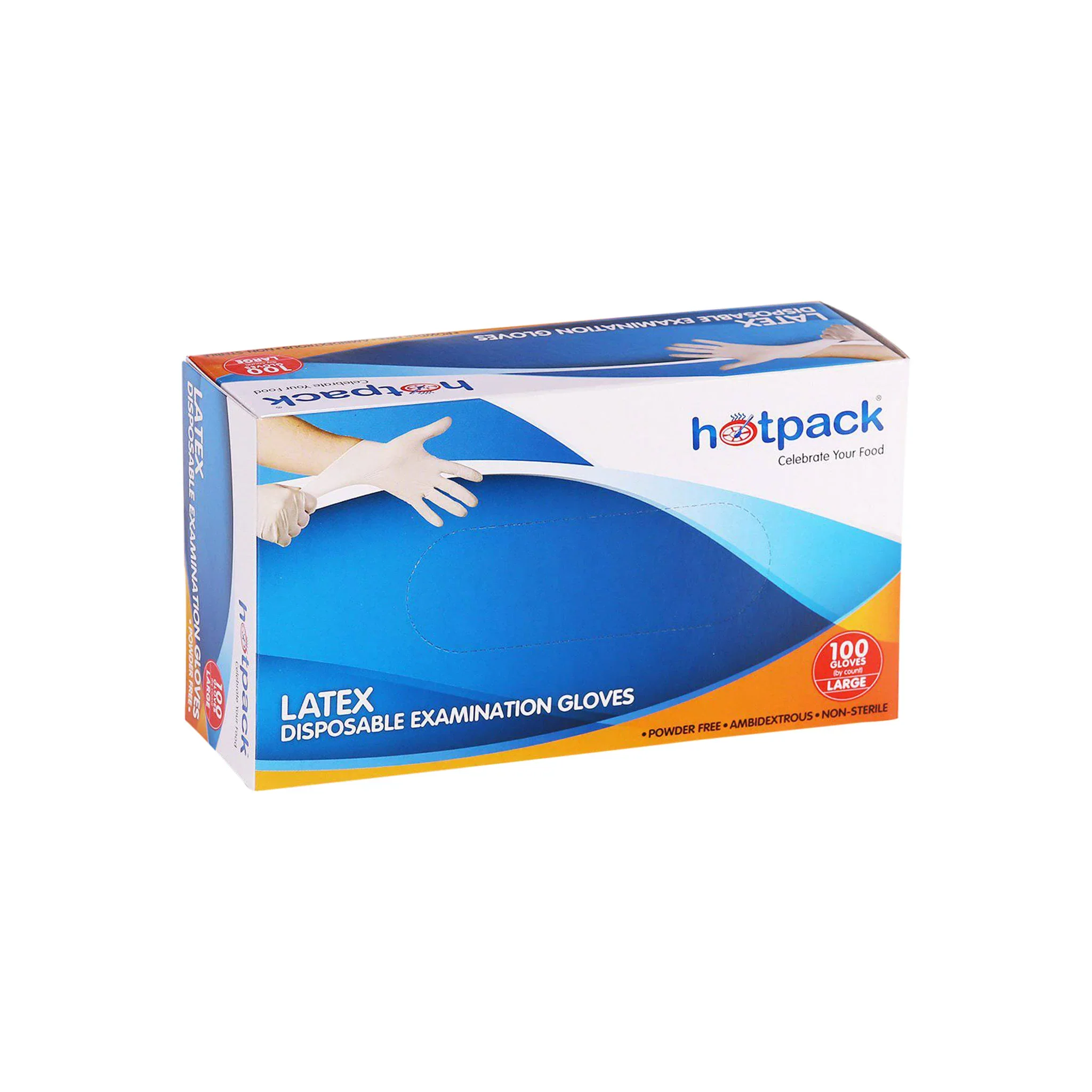 HOTPACK Latex Examination Gloves Large 100s 10 Cartons