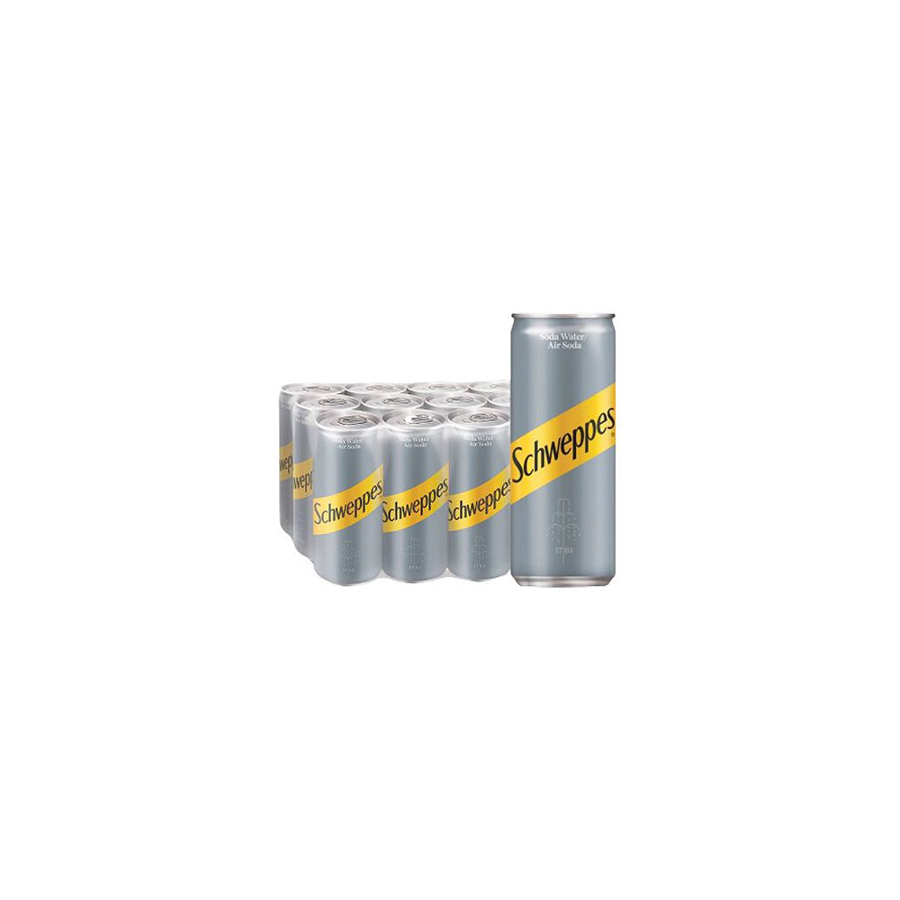 Schweppes Soda Water 300ml Pack of 24 – Premium Sparkling Mixer