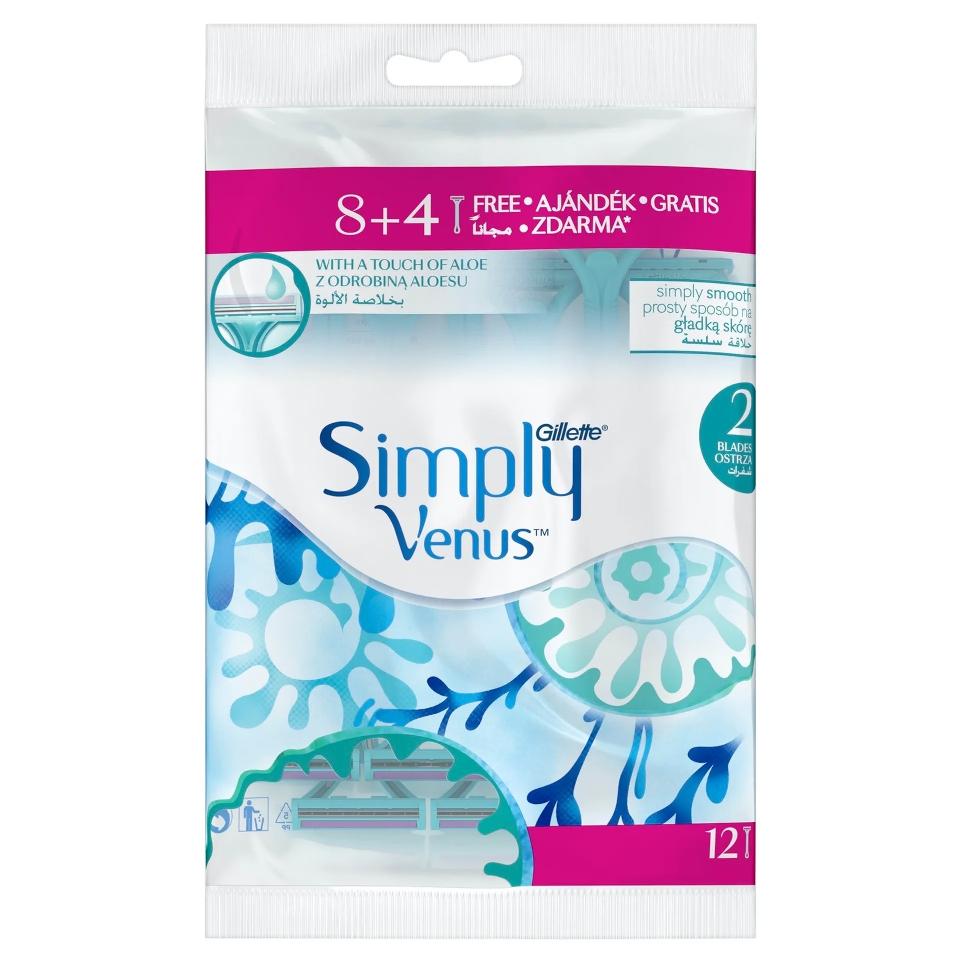 Gillette Simply Venus 2 Disposable Razor Single Piece