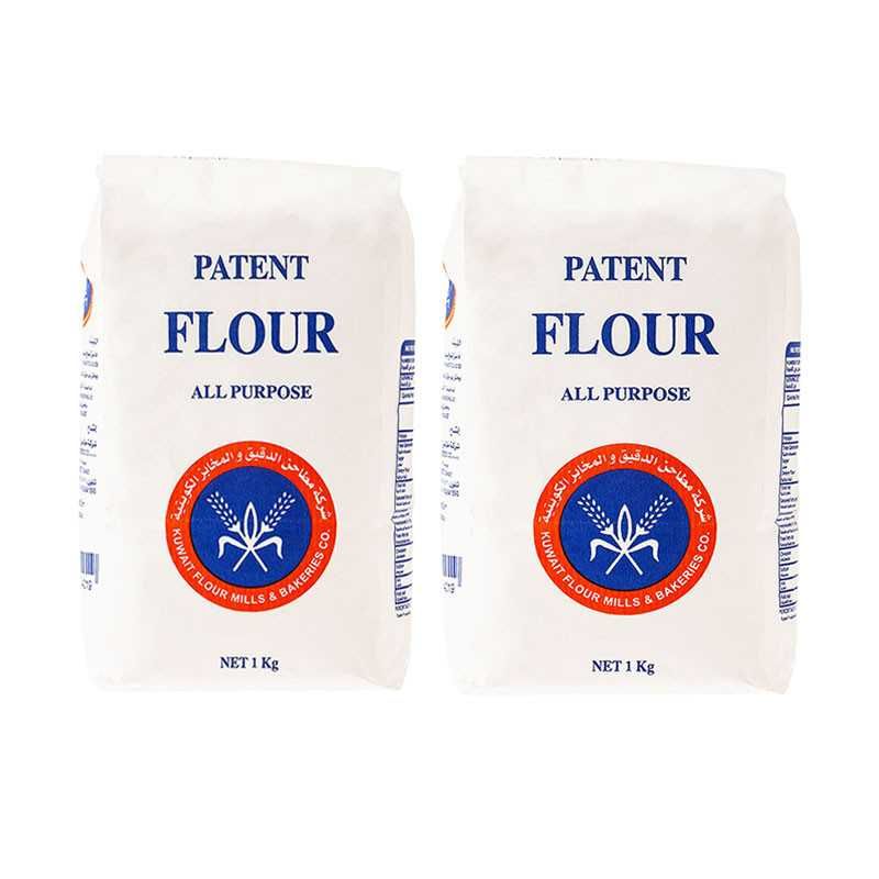 Kuwait Flour MB Patent All Purpose White Flour 1kg Pack of 2