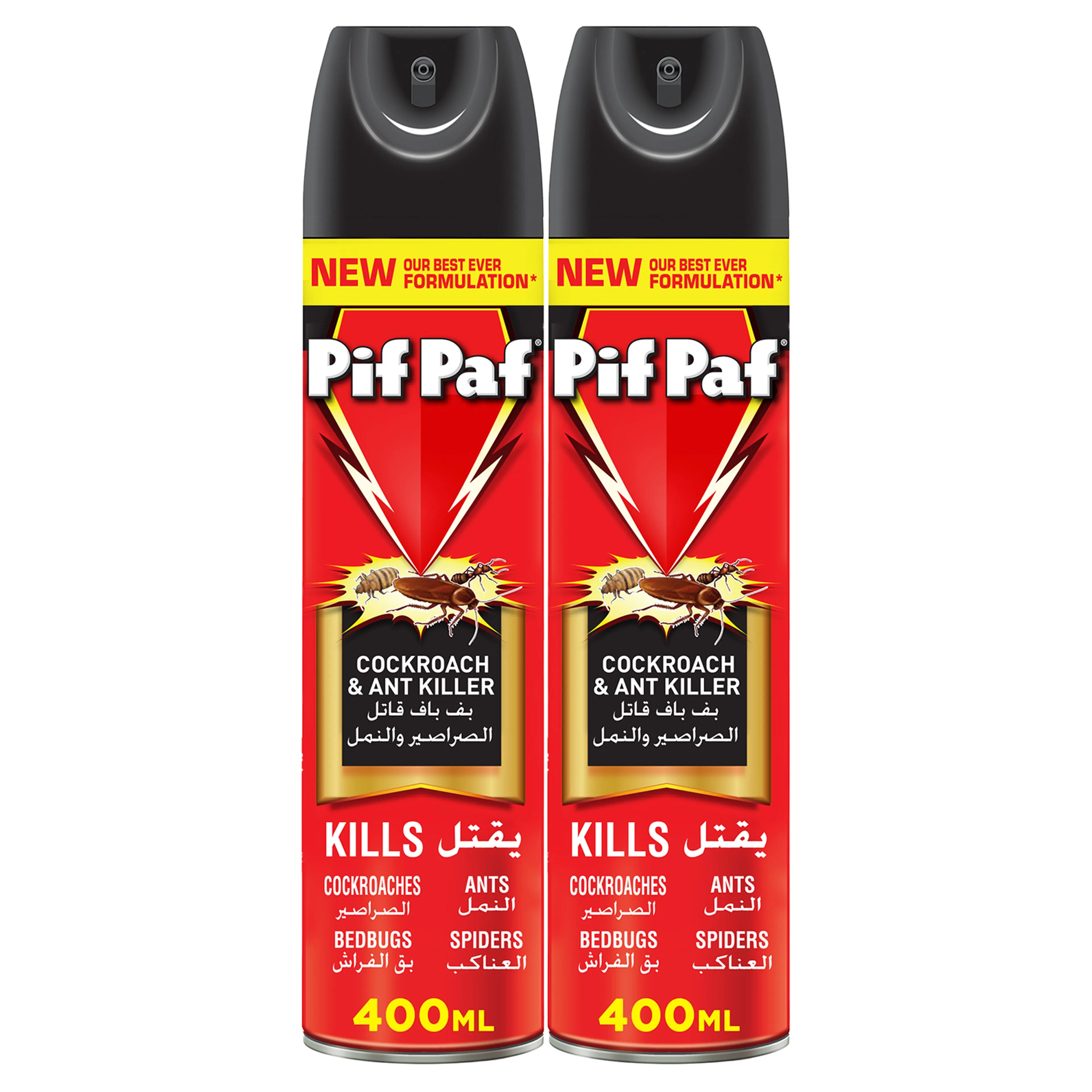 PIFPAF Black Cockroach Killer 400ML Carton Pack of 48