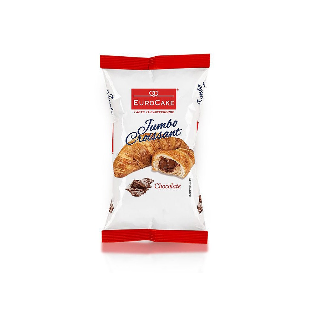 EUROCAKE Jumbo Chocolate Croissant 50GM Pack of 2