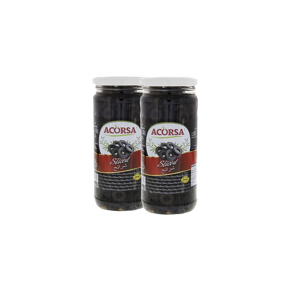 Acorsa Sliced Black Olives 6x(2x230gm)
